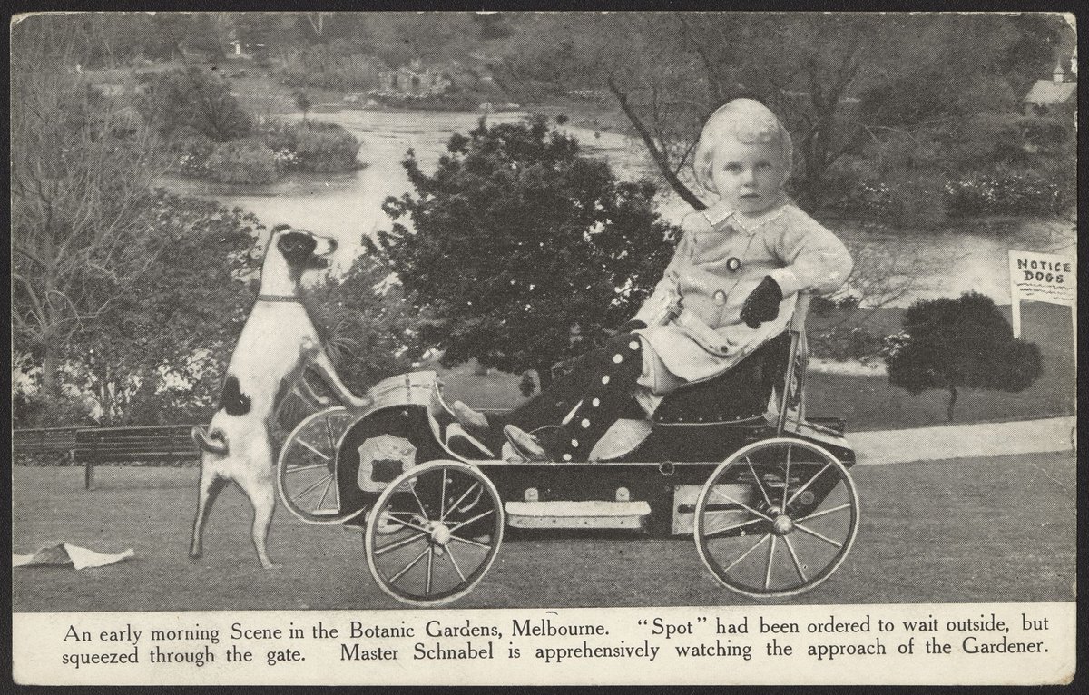 Master Schnabel in his Roadster designed and built in the Electrical Workshops of the L. F. R. Schnabel Engineering School, Bourke St; Melbourne, Melbourne City (c. 1907)