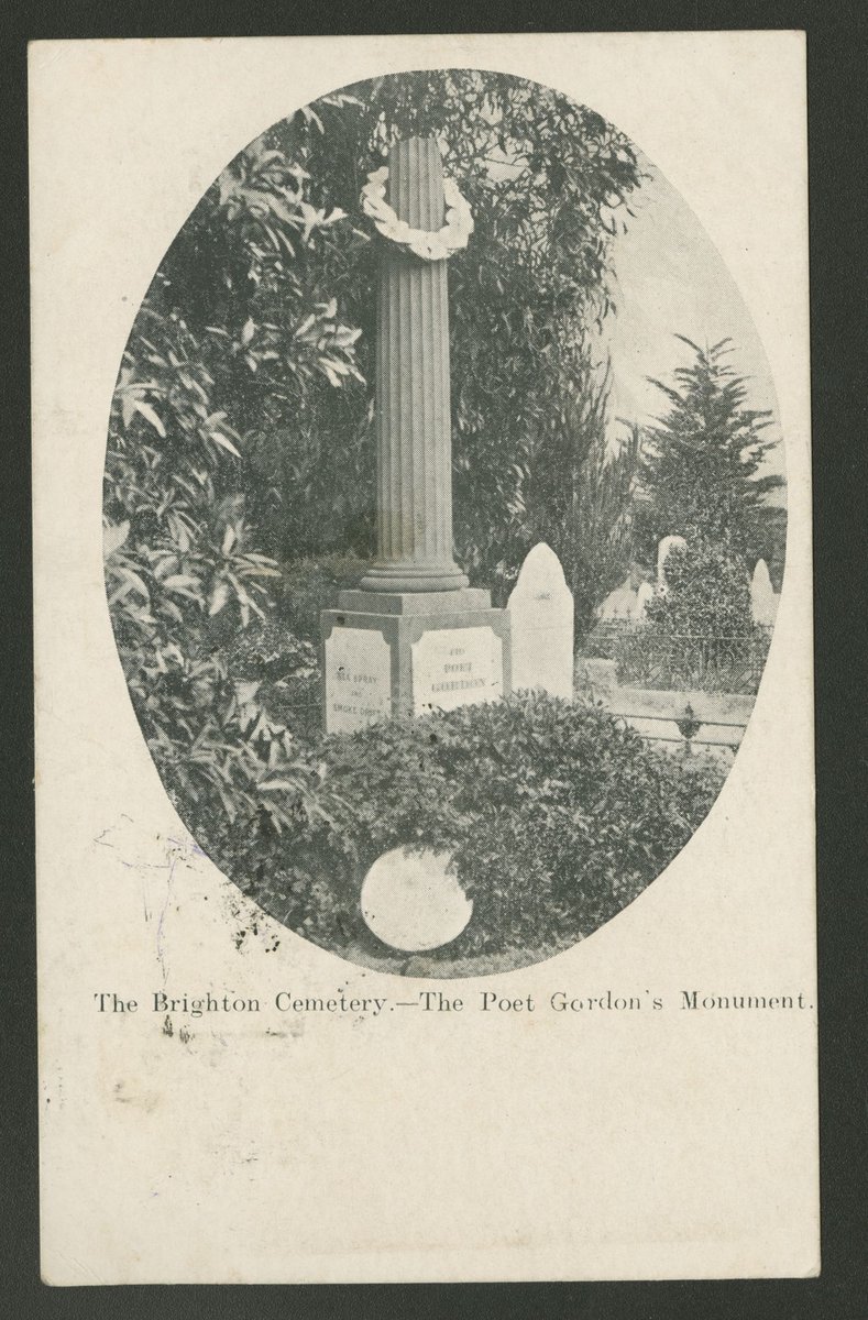The Brighton Cemetery. - The Poet Gordon's Monument (c. 1905)
