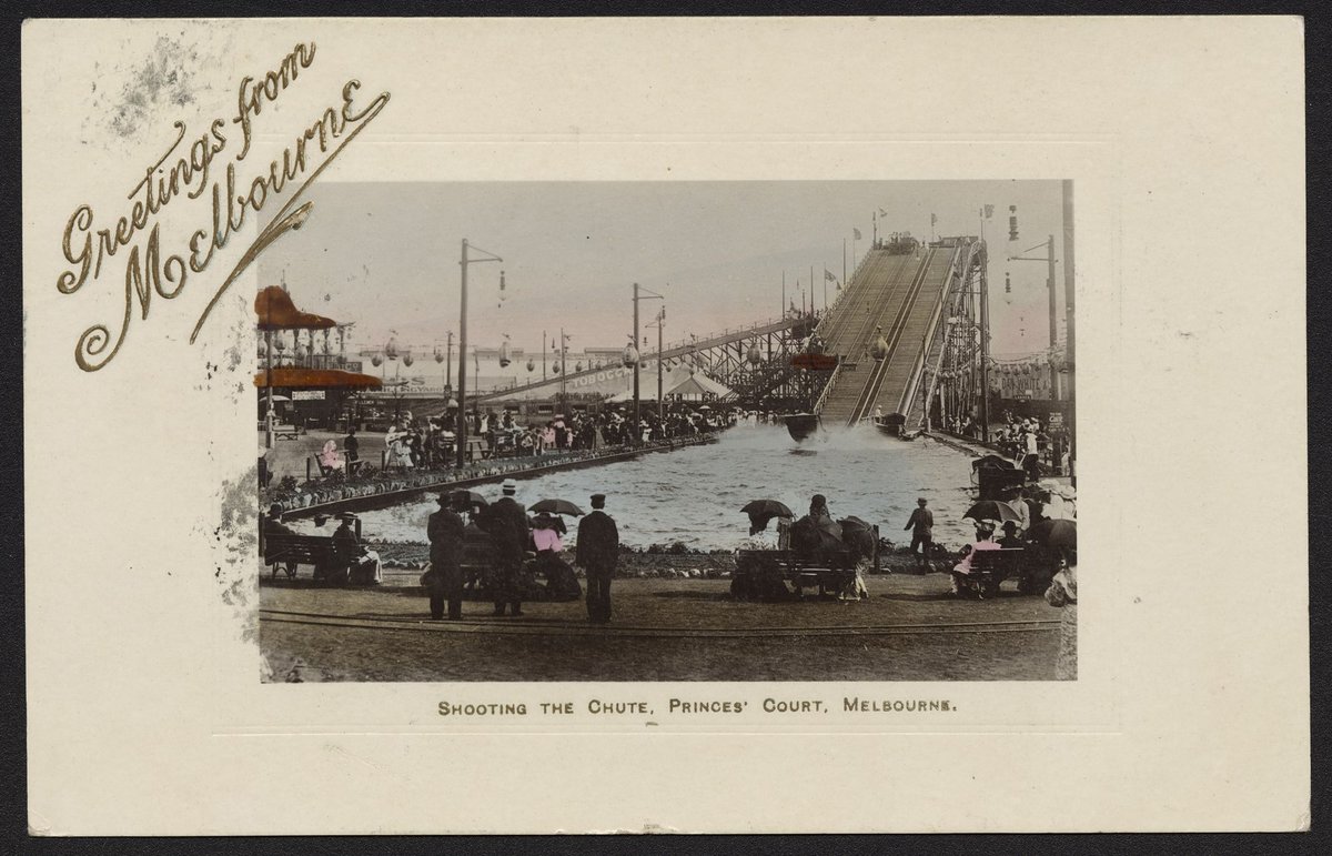 Shooting the Chute, Princes' Court, Melbourne (c. 1908)
