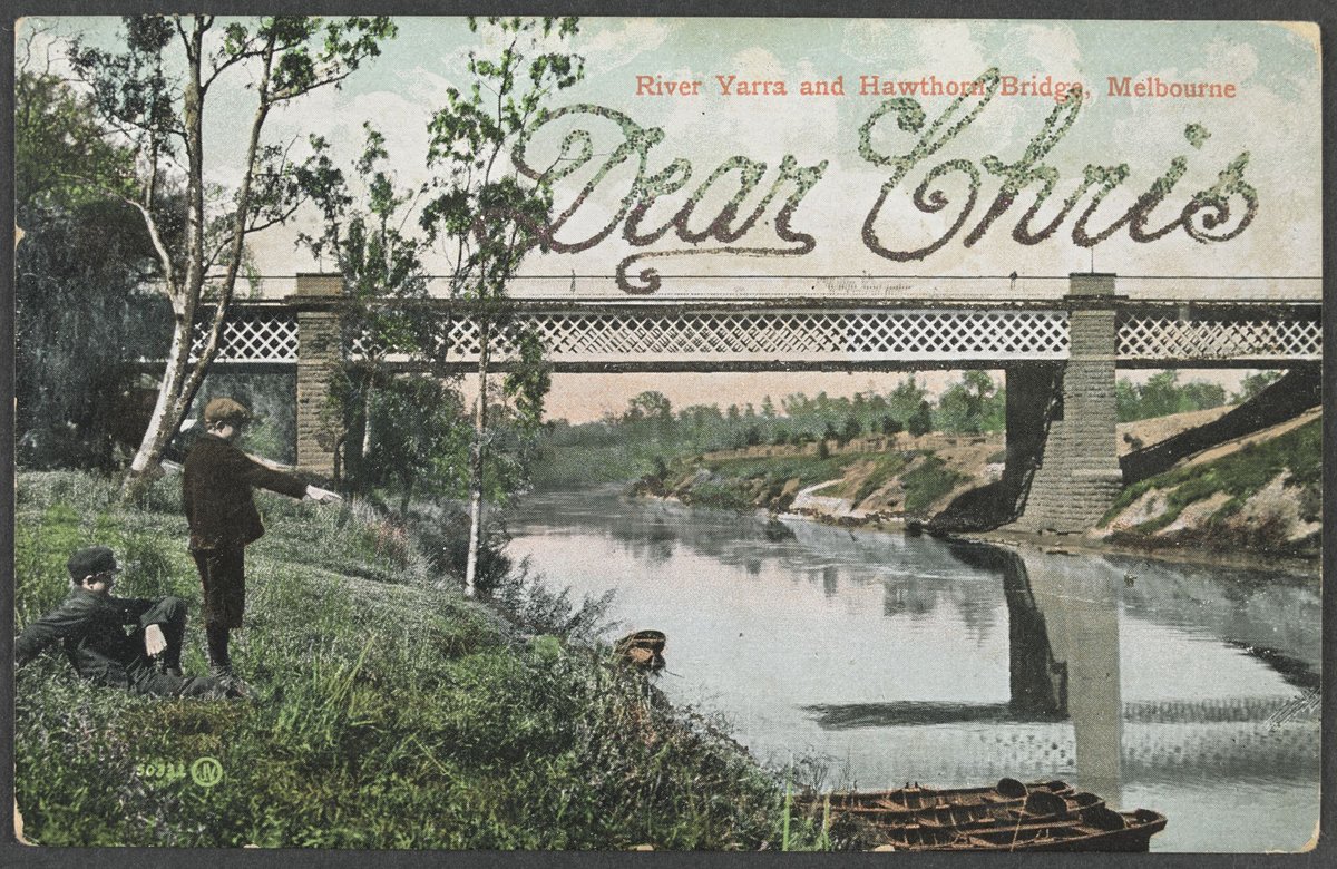 River Yarra and Hawthorn Bridge, Melbourne (1908?)
