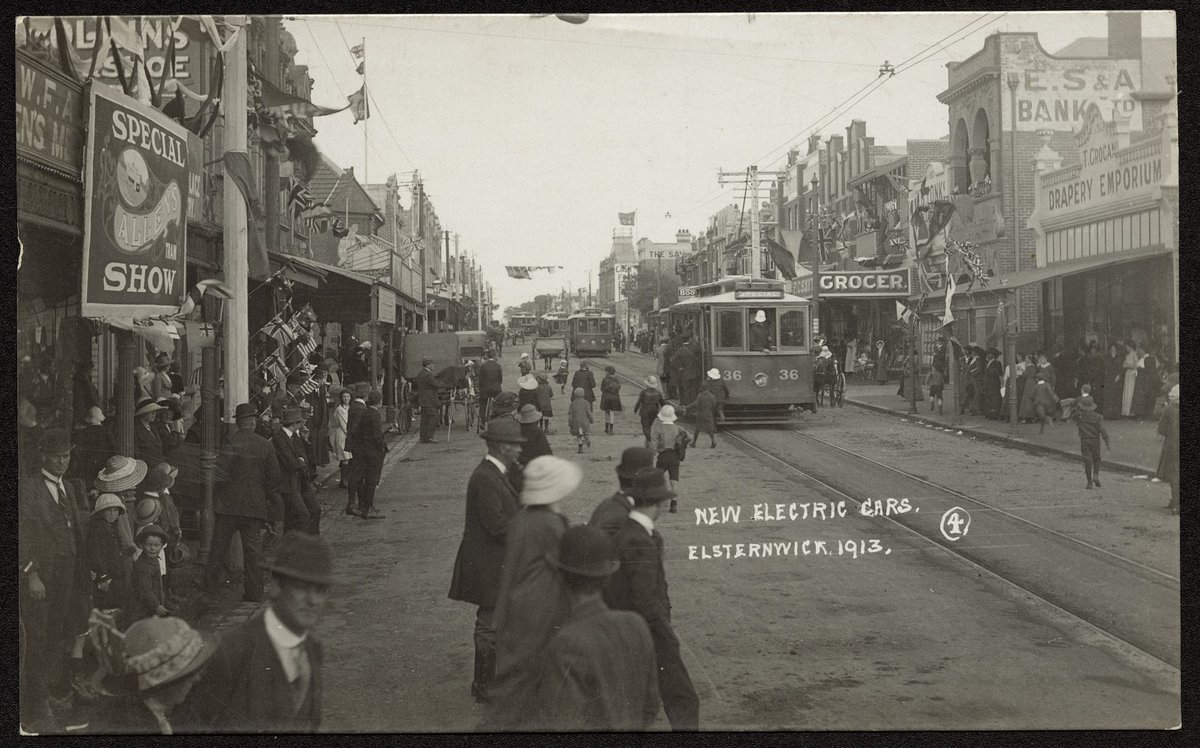 NEW ELECTRIC CARS. ELSTERNWICK, 1913 (c. 1913)