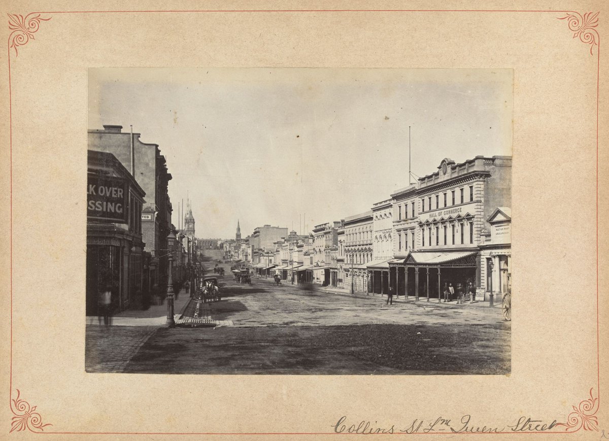 Collins St fm [i.e. from] Queen Street, Melbourne City (c. 1880)