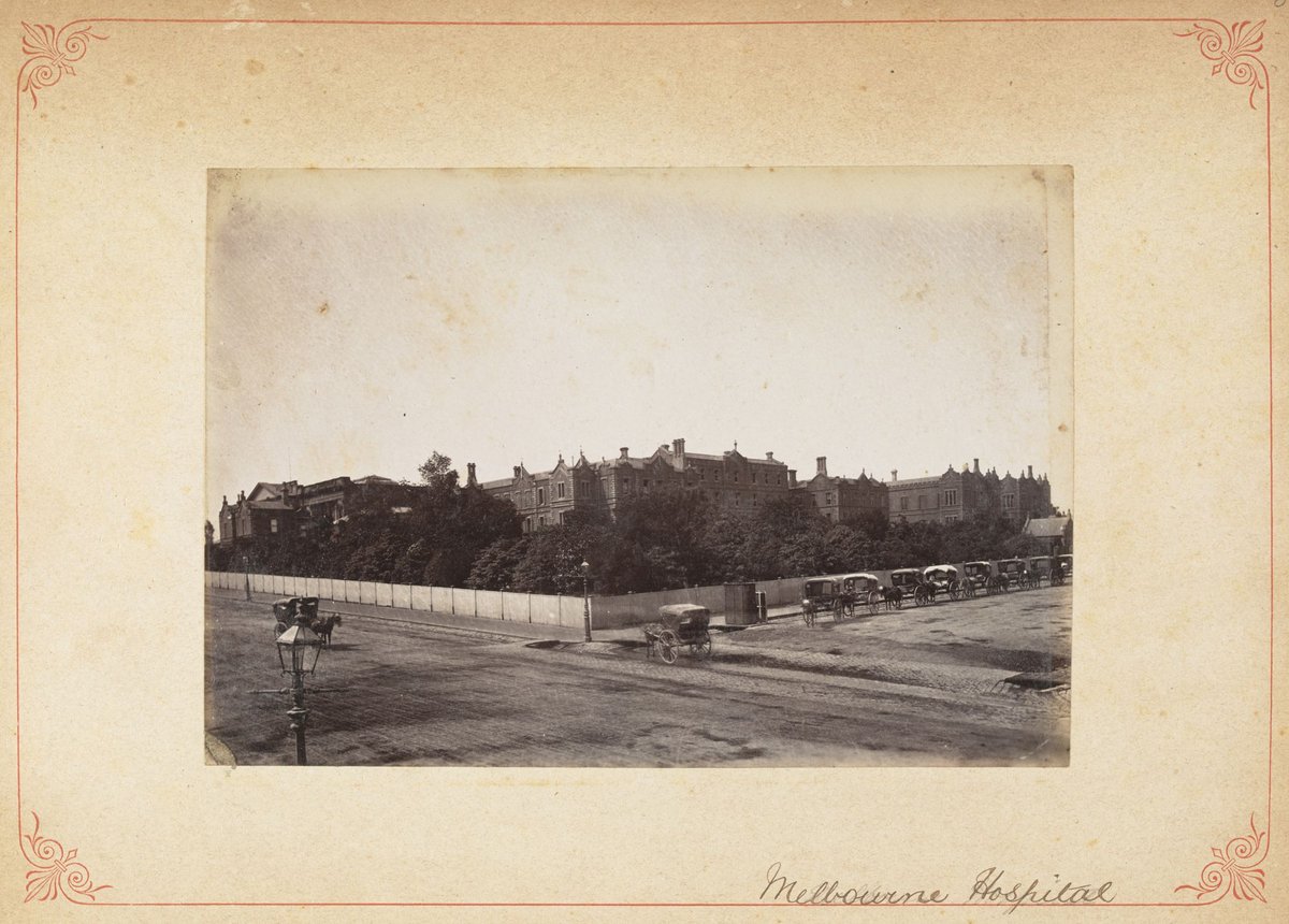 Melbourne Hospital, Melbourne City (c. 1880)