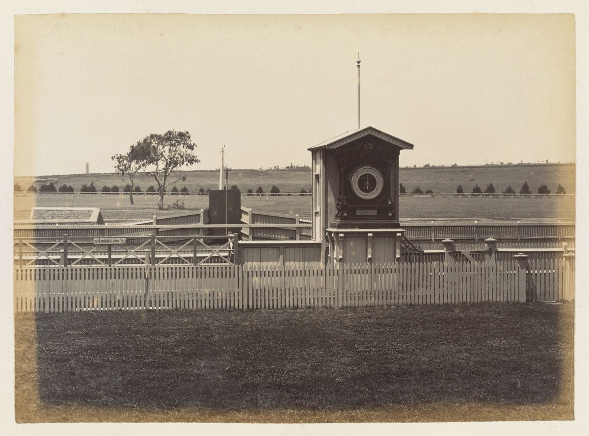 The winning post, Flemington Race Course (c. 1883)