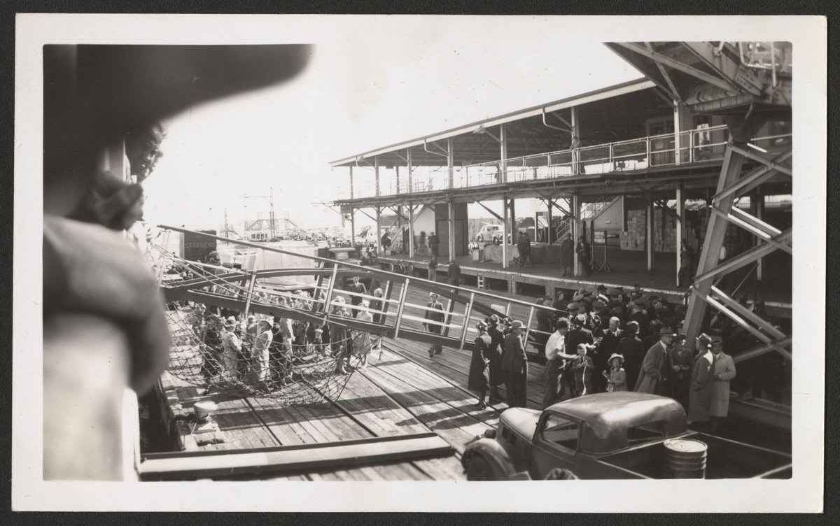 Princes Pier, Melbourne on 14.1.48, taken from S. S. Taroona, Port Melbourne (1948)