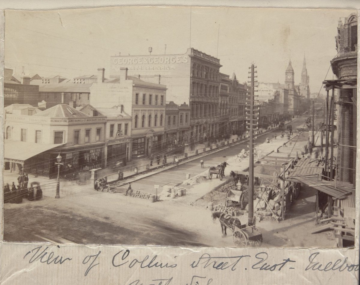 View of Collins Street East, Melbourne, north side, Melbourne City (1885)