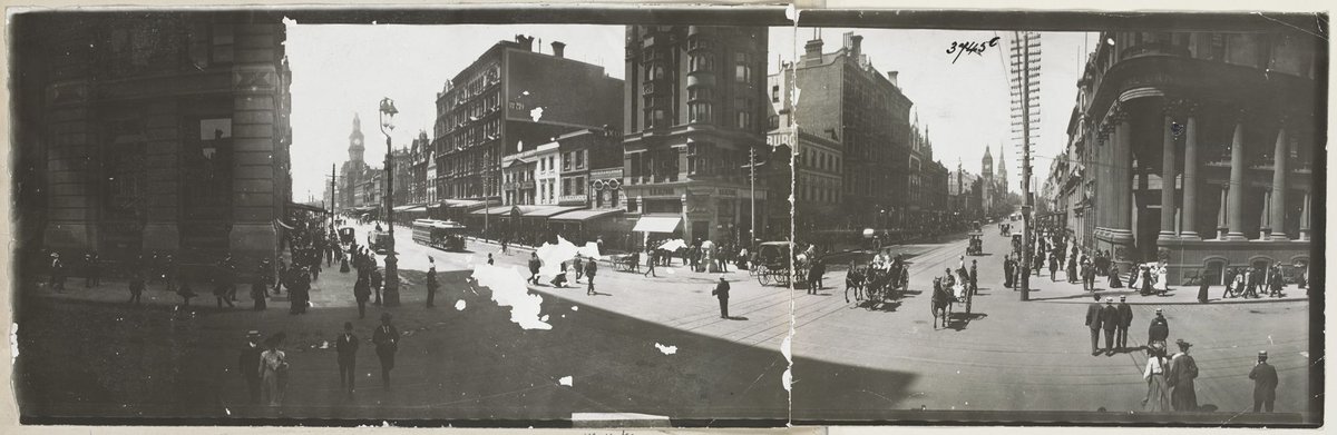 View from the corner of Elizabeth and Collins Streets, Melbourne City (1903?)