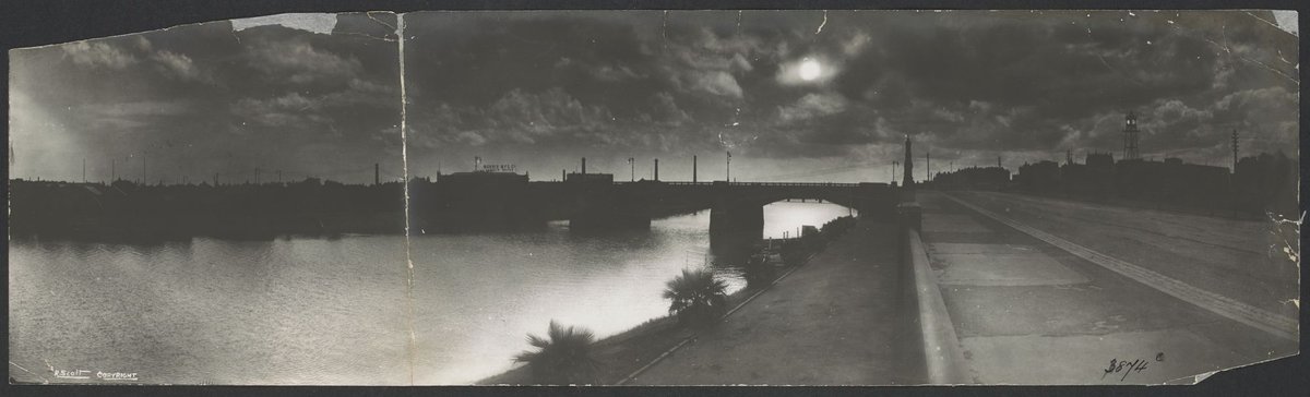 Panorama and moonlight effect, Melbourne (1905)