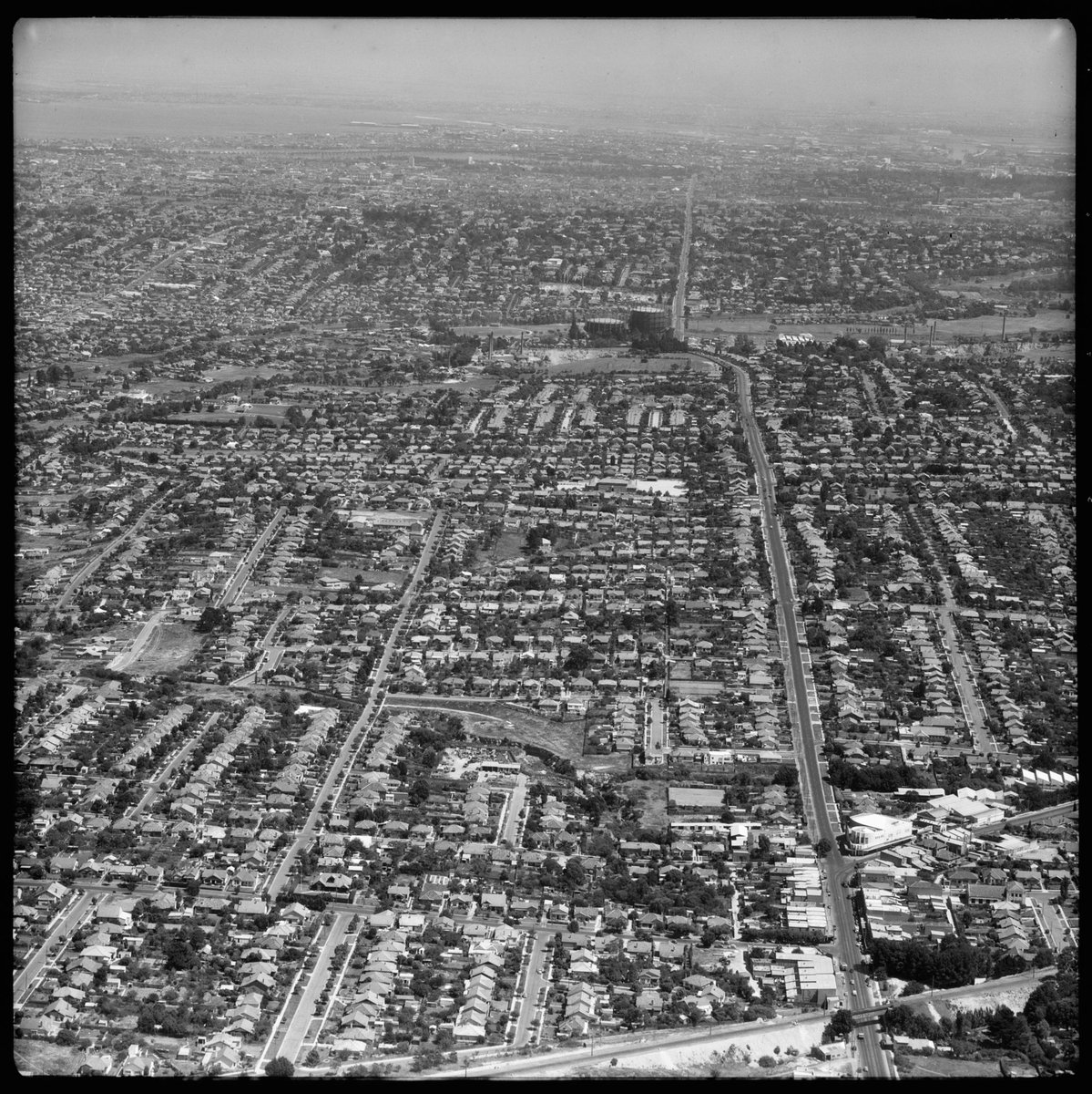 Aerial views of Camberwell looking west and east (1953)