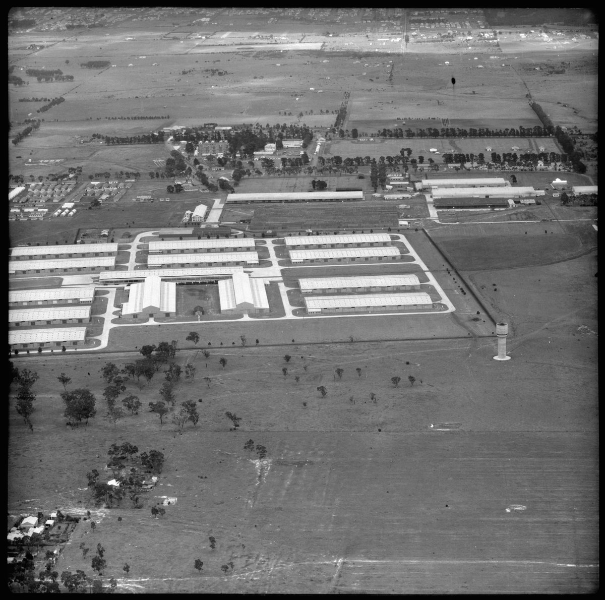Aerial view of Broadmeadows, Victoria (1954)