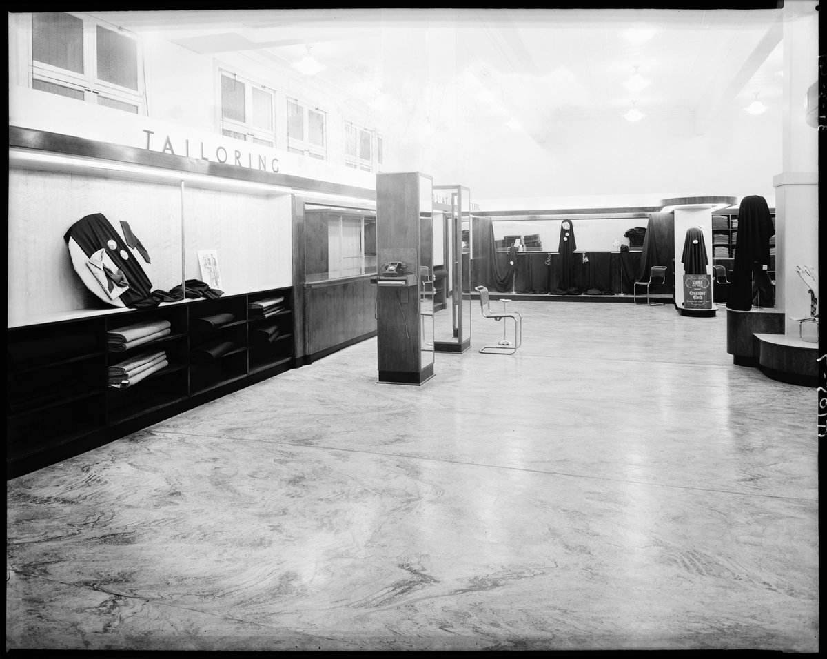 Snows Mens Wear Ltd. store at 240 Bourke St., Melbourne, Melbourne City (1947)