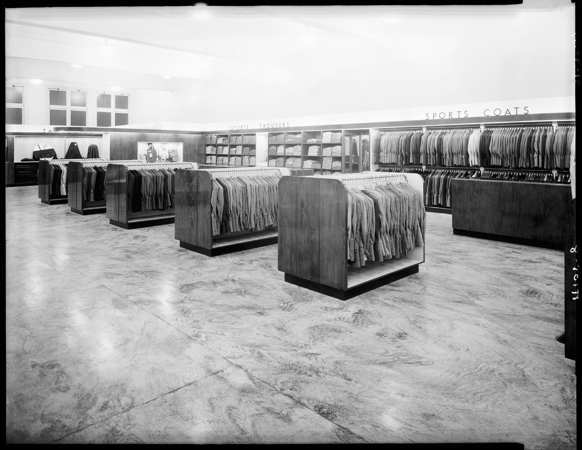 Snows Mens Wear Ltd. store at 240 Bourke St., Melbourne, Melbourne City (1947)