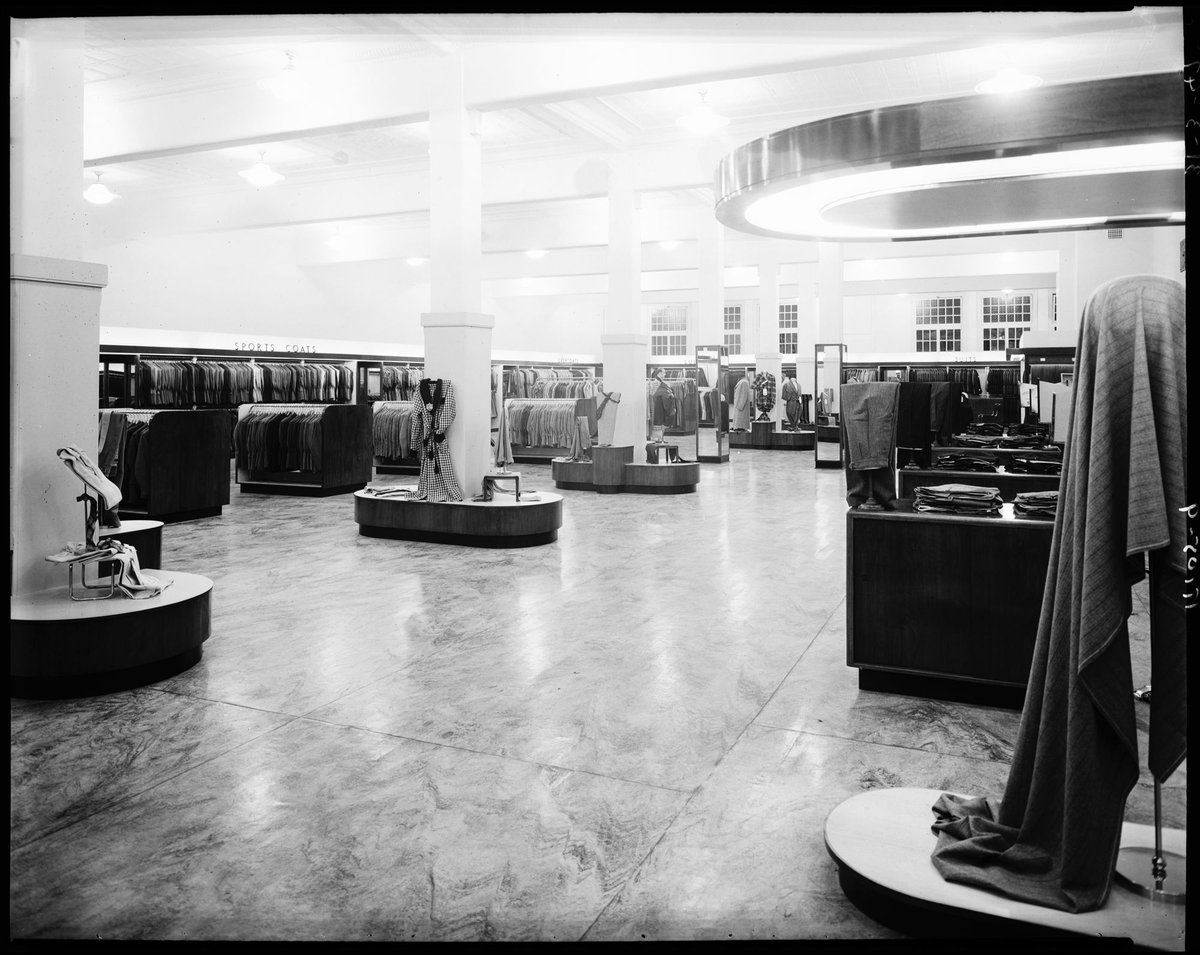 Snows Mens Wear Ltd. store at 240 Bourke St., Melbourne, Melbourne City (1947)