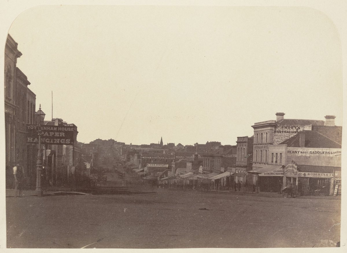 Bourke St. Melbourne Looking East, Melbourne City (c. 1860)