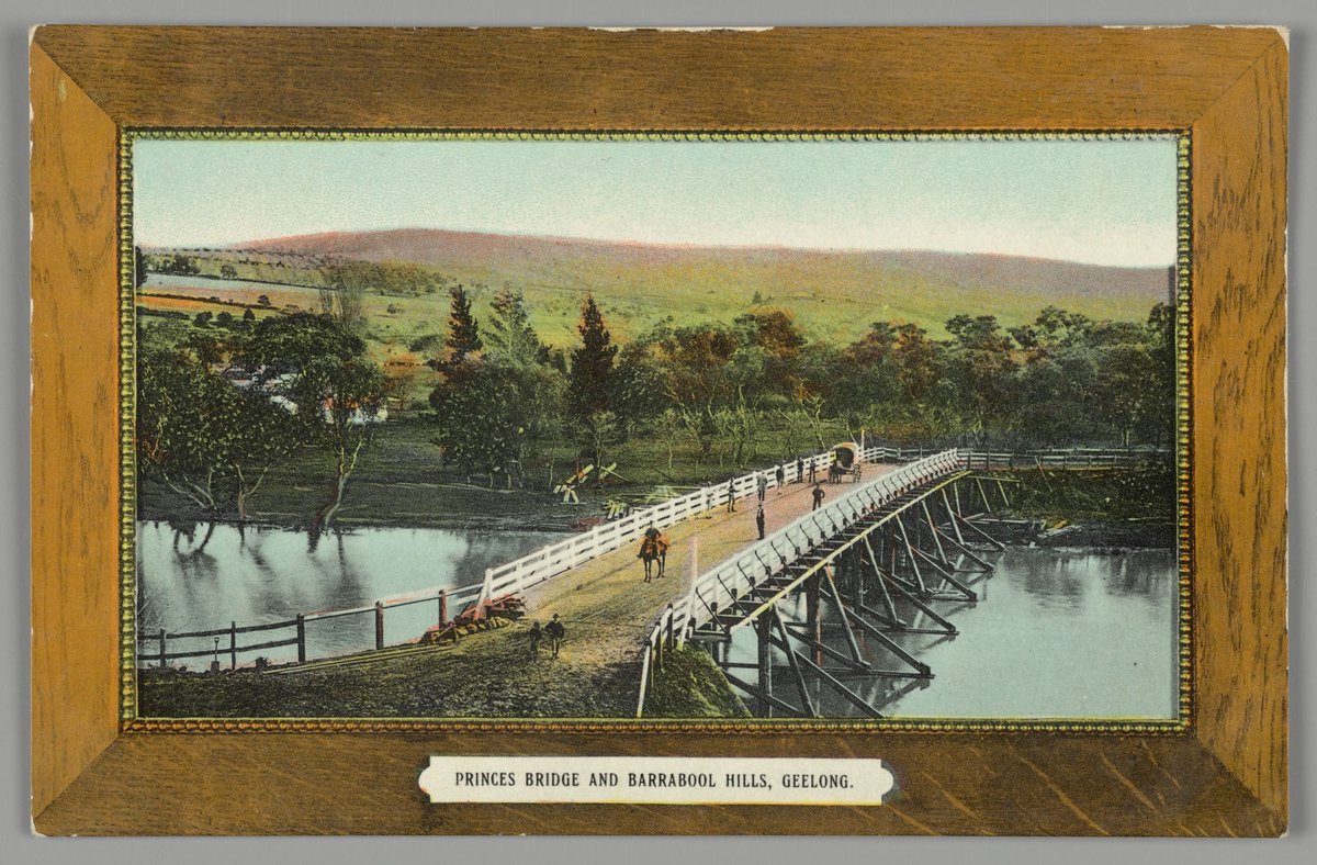 PRINCES BRIDGE AND BARRABOOL HILLS, GEELONG, Melbourne City (c. 1908)