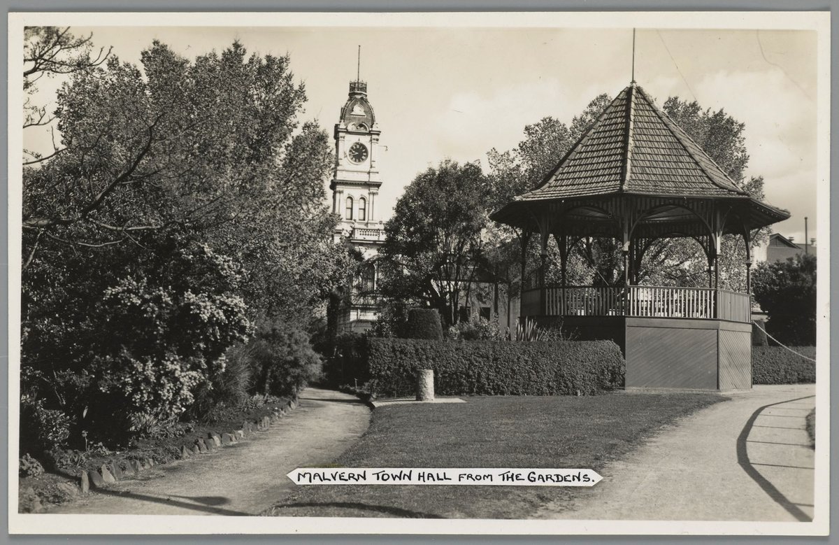 Malvern Town Hall from The Gardens (c. 1914)