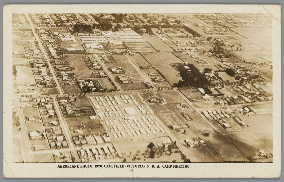 AEROPLANE PHOTO. 1920. CAULFIELD (VICTORIA) S. D. A. CAMP MEETING (c. 1920)