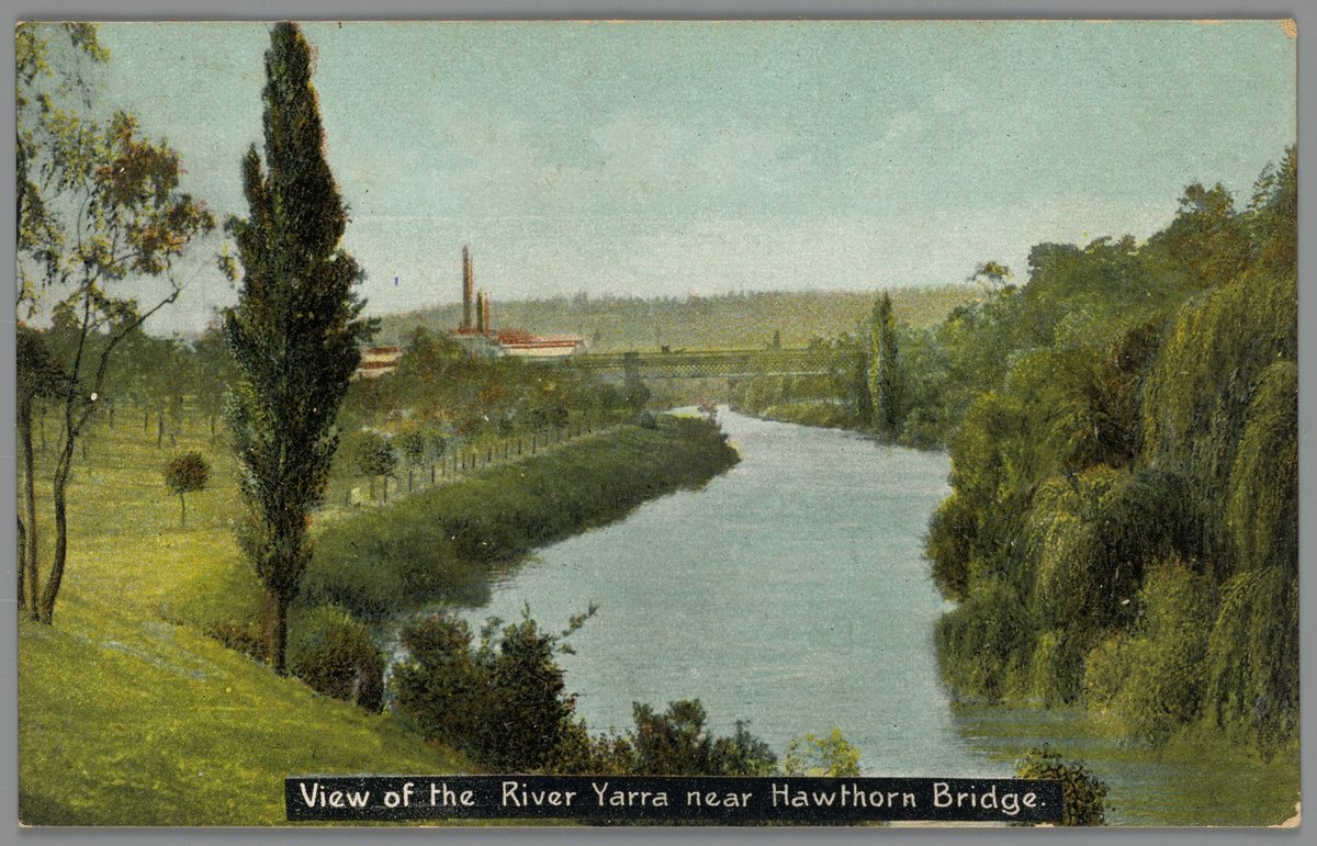 View of the River Yarra near Hawthorn Bridge (c. 1908)