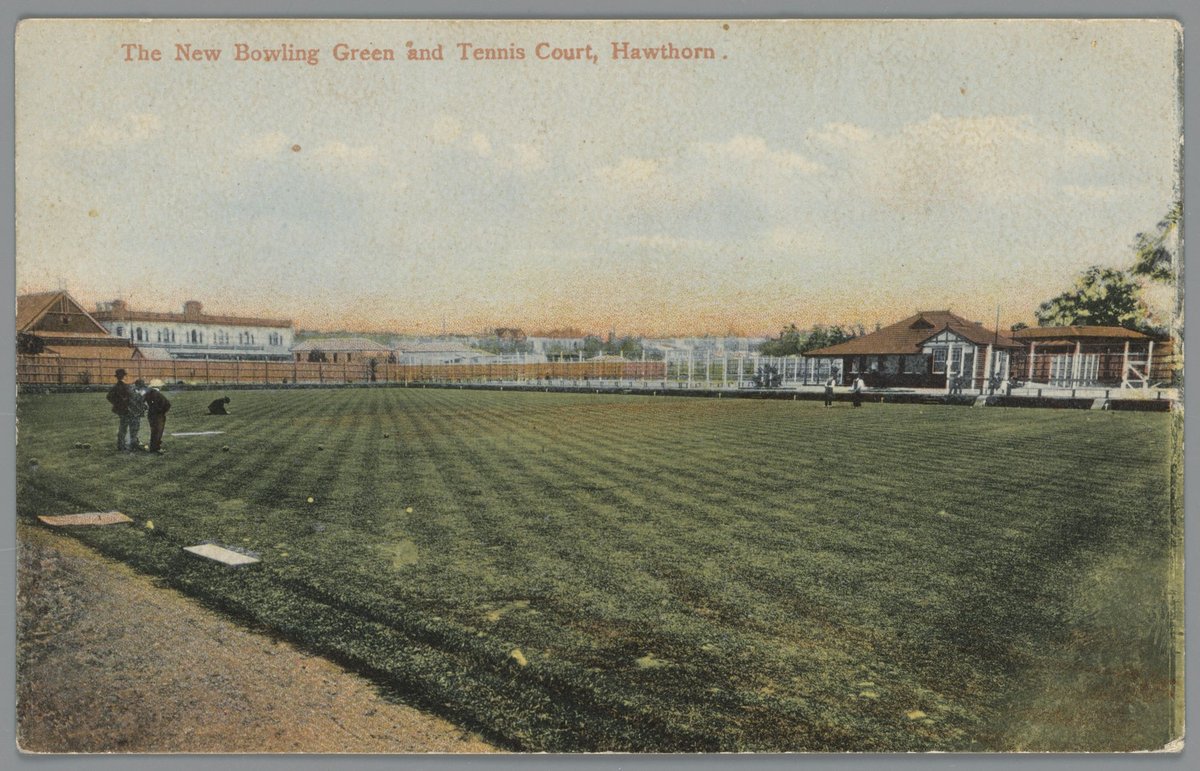 The new Bowling Green and Tennis Court, Hawthorn (c. 1906)