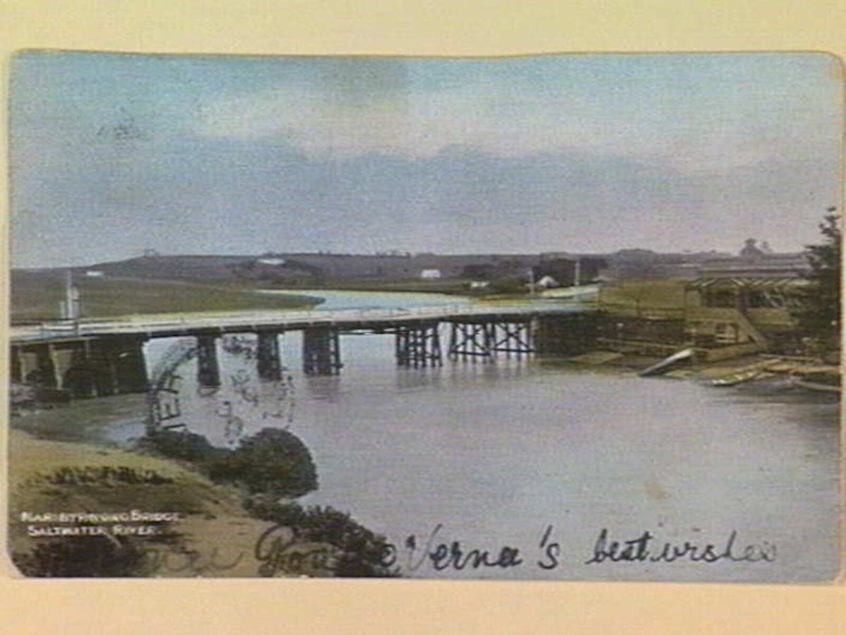 Maribyrnong Bridge Saltwater River (c. 1906)