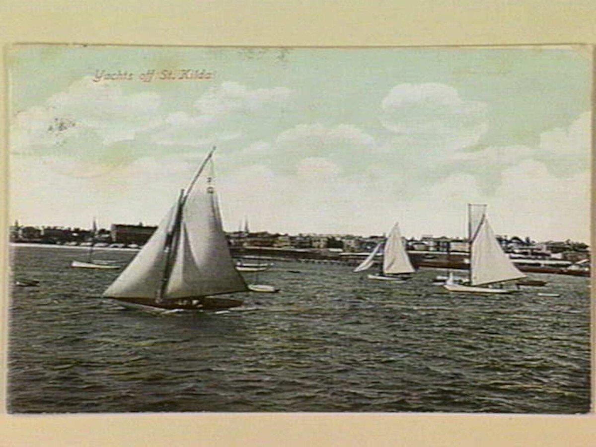 Yachts off St. Kilda, St Kilda (c. 1908)