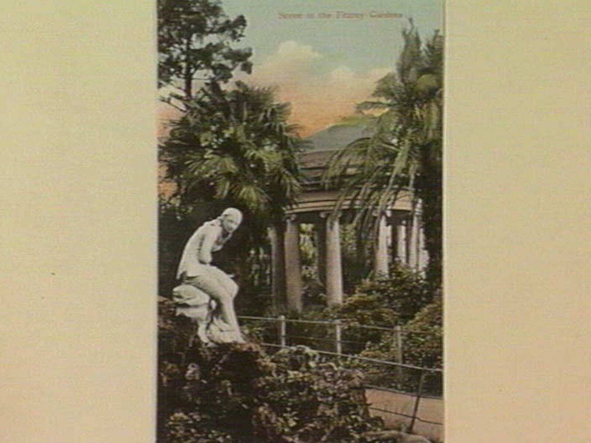 Scene in the Fitzroy Gardens, East Melbourne (c. 1906)