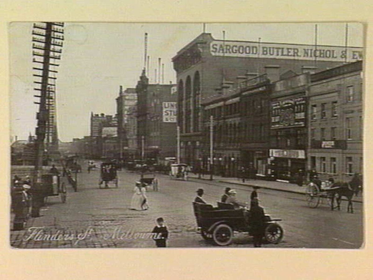 Flinders St., Melbourne, Melbourne City (c. 1907)
