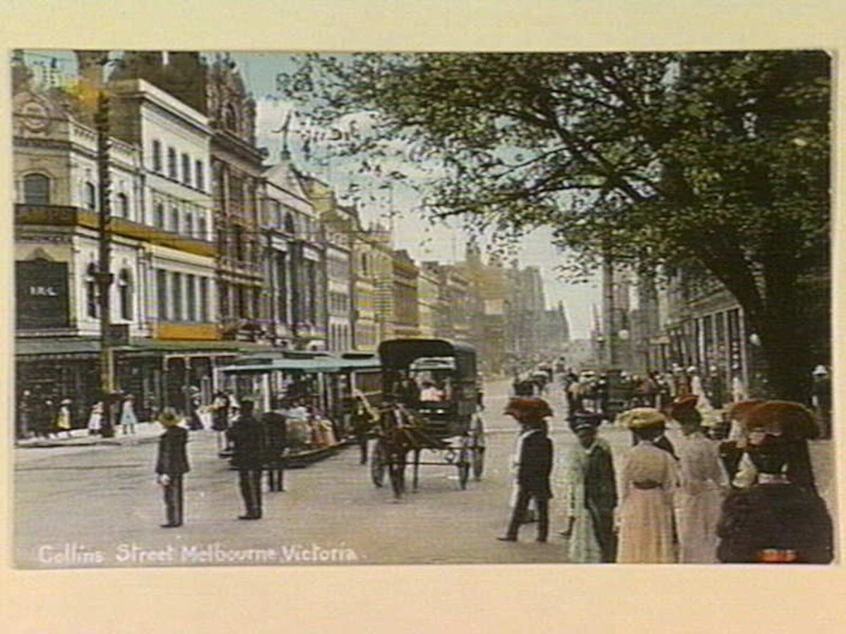 Collins Street Melbourne, Victoria, Melbourne City (c. 1907)