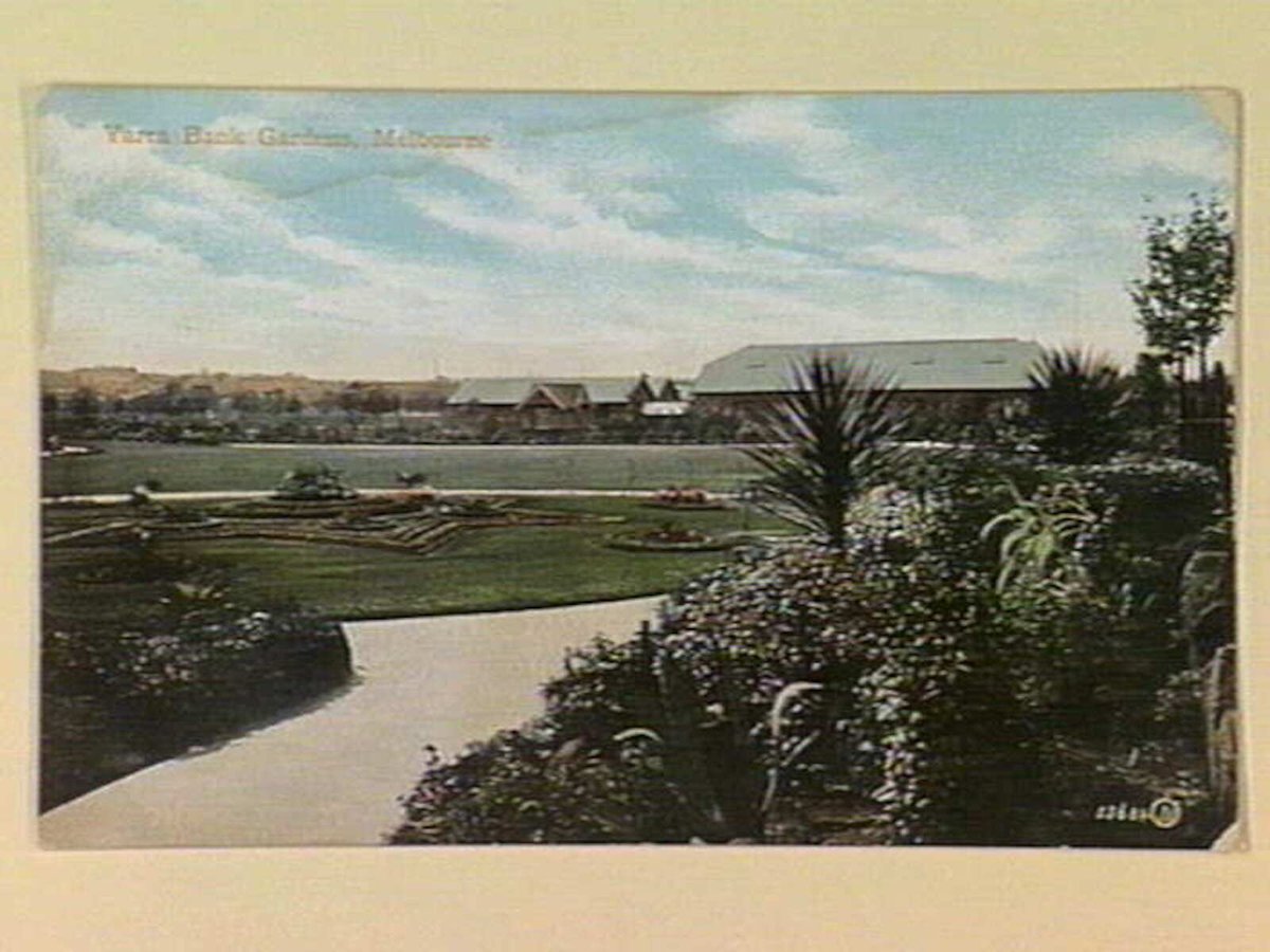 Yarra Bank Gardens, Melbourne, Yarra River (c. 1907)
