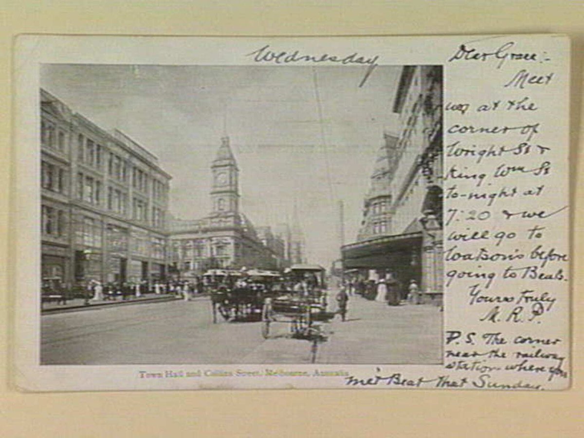 Town Hall and Collins Street, Melbourne, Australia, Melbourne City (c. 1903)
