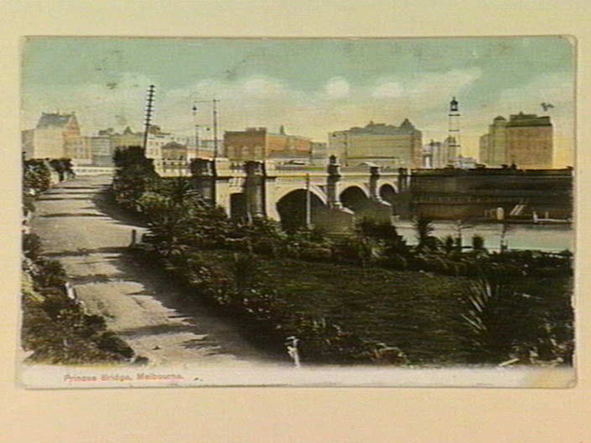 Princes Bridge, Melbourne, Melbourne City (c. 1908)