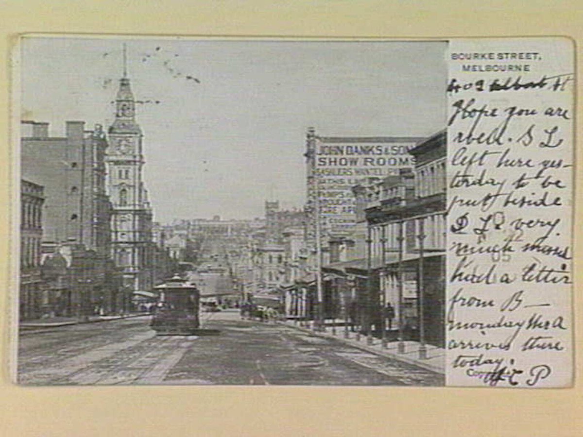 BOURKE STREET, MELBOURNE, Melbourne City (c. 1905)