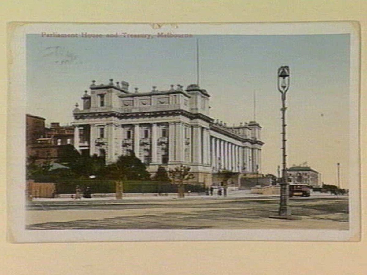 Parliament House and Treasury, Melbourne, East Melbourne (c. 1907)