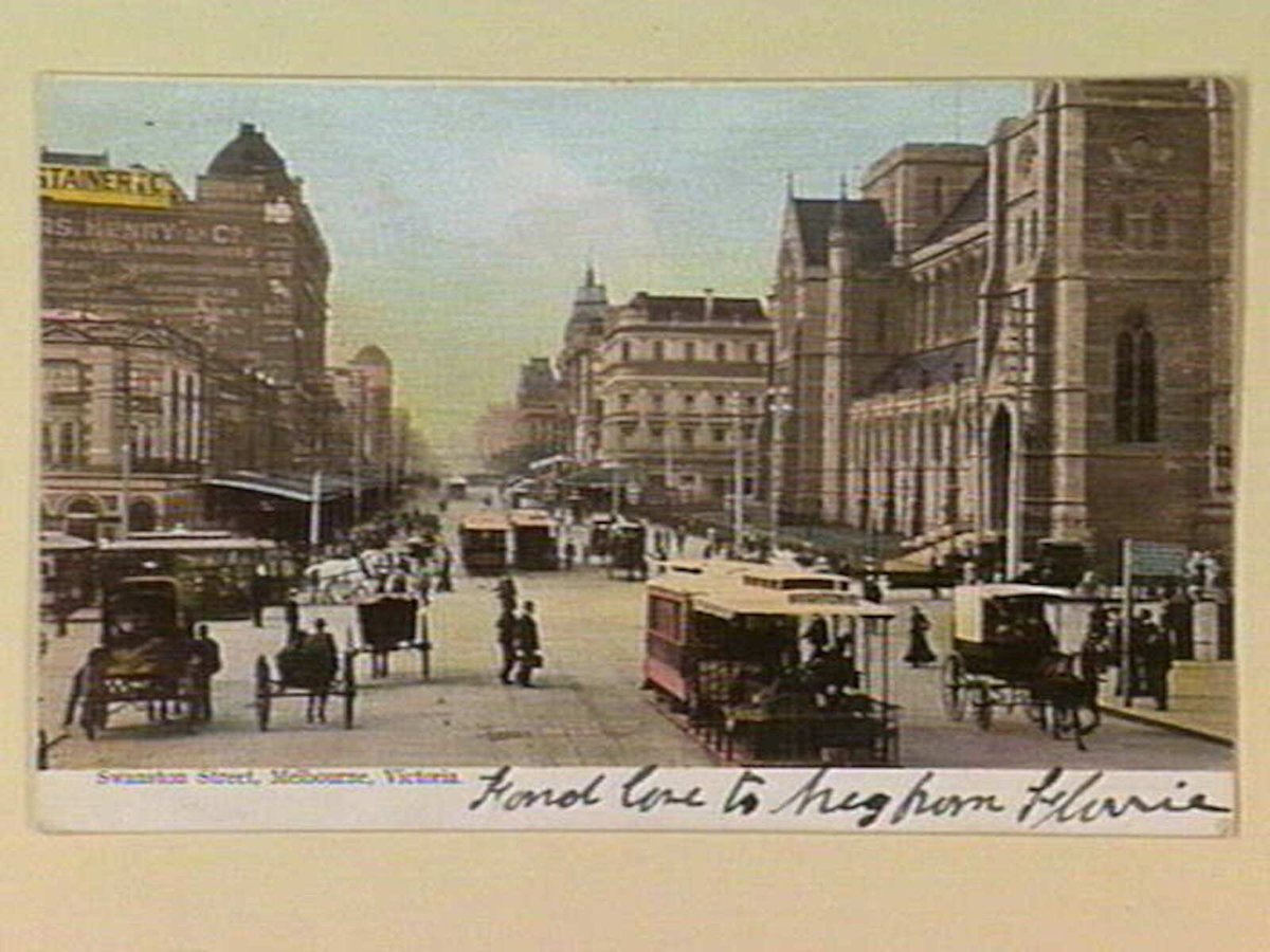 Swanston Street, Melbourne, Victoria, Melbourne City (c. 1905)