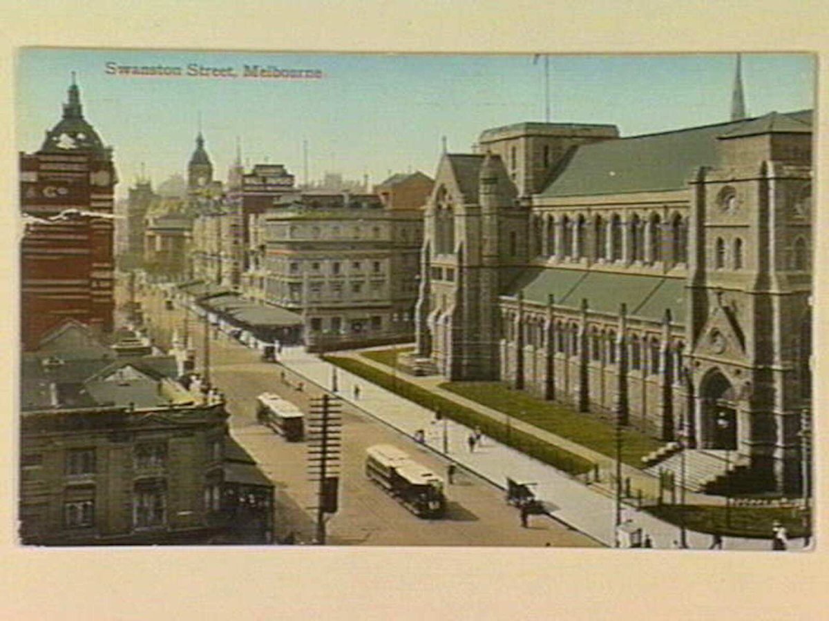 Swanston Street, Melbourne, Melbourne City (c. 1908)