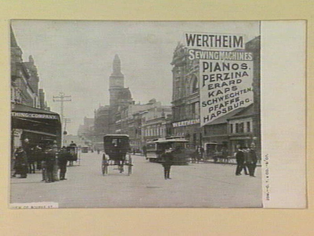 VIEW OF BOURKE STREET, Melbourne City (c. 1907)