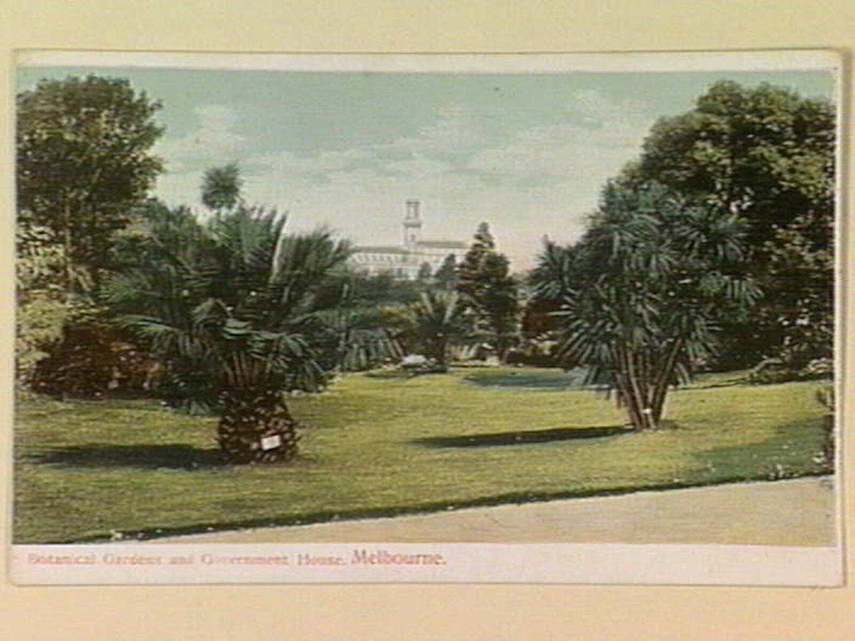Botanical Gardens and Government House. Melbourne, Melbourne City (c. 1906)