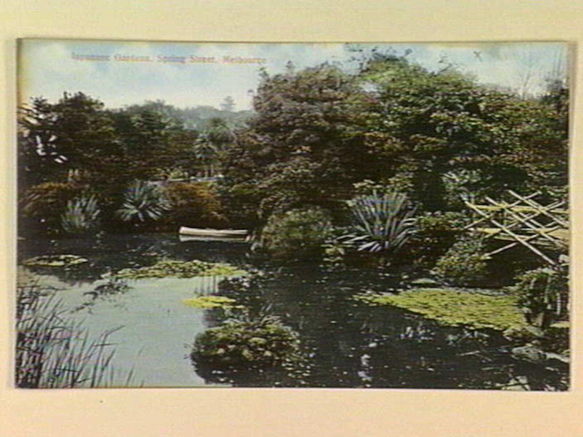 Japanese Gardens, Spring Street, Melbourne, Melbourne City (c. 1906)