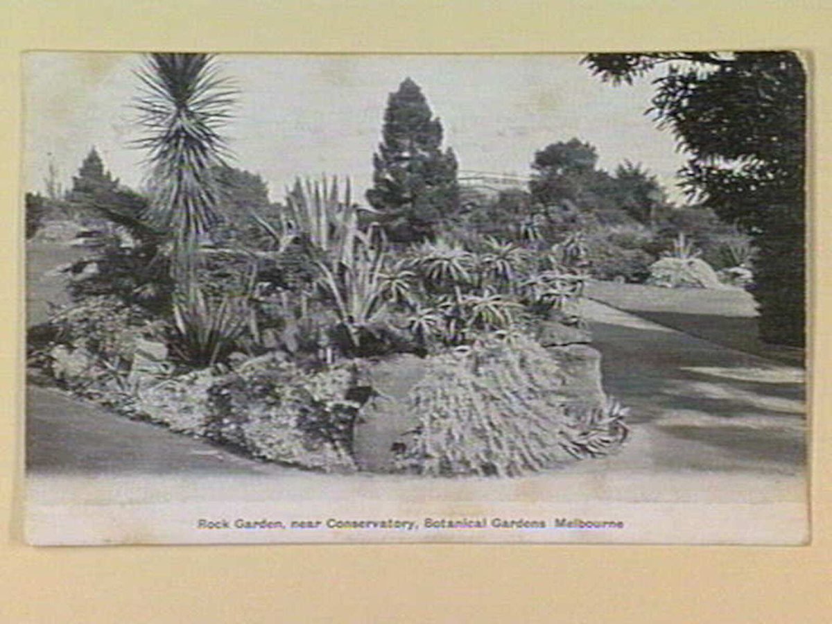 Rock Garden, near Conservatory, Botanical Gardens Melbourne, Melbourne City (c. 1905)