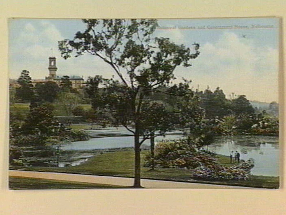 Botanical Gardens and Government House, Melbourne, Melbourne City (c. 1906)