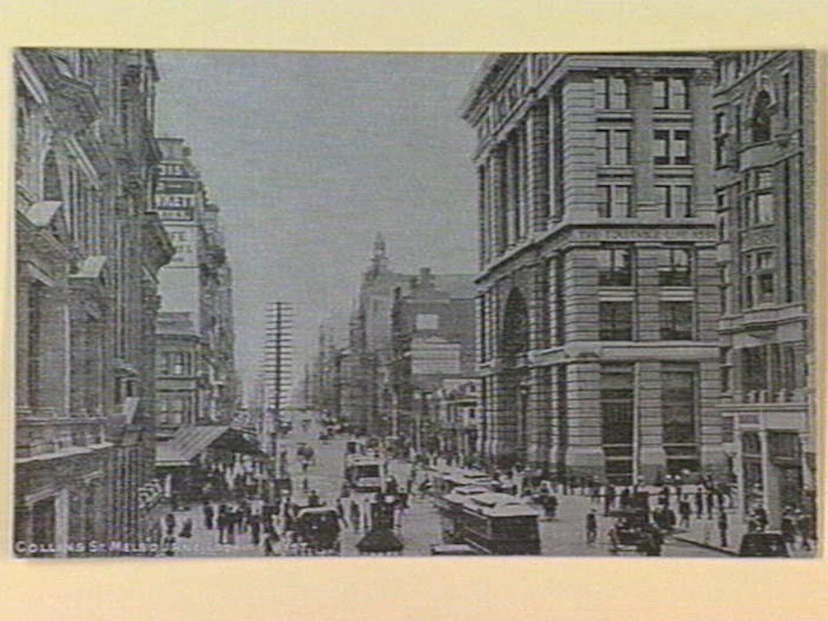 COLLINS ST. MELBOURNE, LOOKING WEST, Melbourne City (c. 1907)