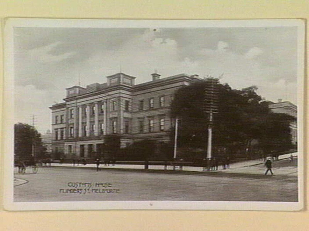 CUSTOMS HOUSE FLINDERS ST., MELBOURNE, Melbourne City (c. 1910)