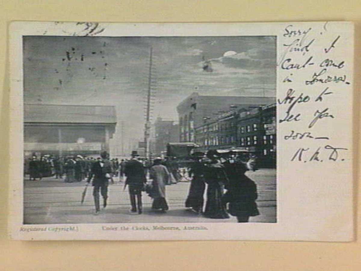 Under the Clocks, Melbourne, Australia (c. 1906)