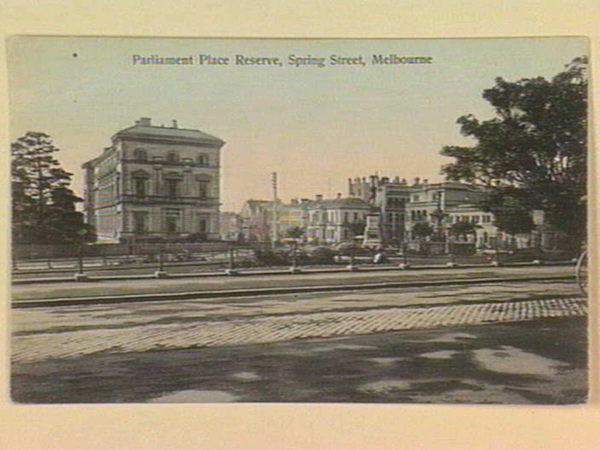 Parliament Place Reserve, Spring Street, Melbourne, Melbourne City (c. 1907)