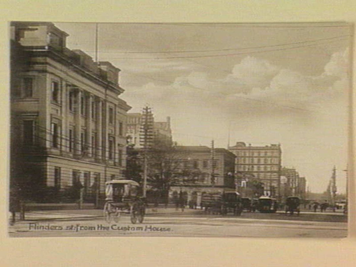 Flinders st. From the Custom House, Melbourne City (c. 1906)