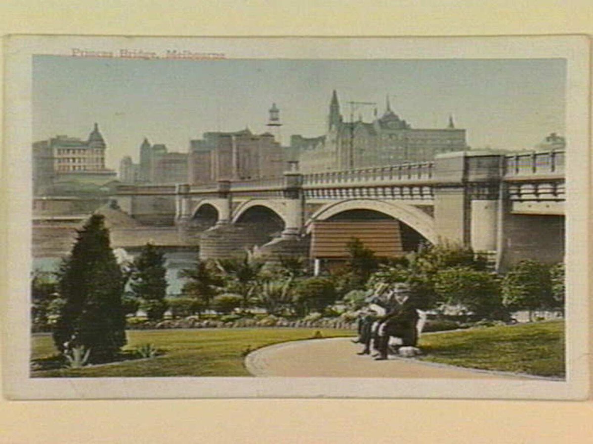 Princes Bridge, Melbourne, Melbourne City (c. 1909)