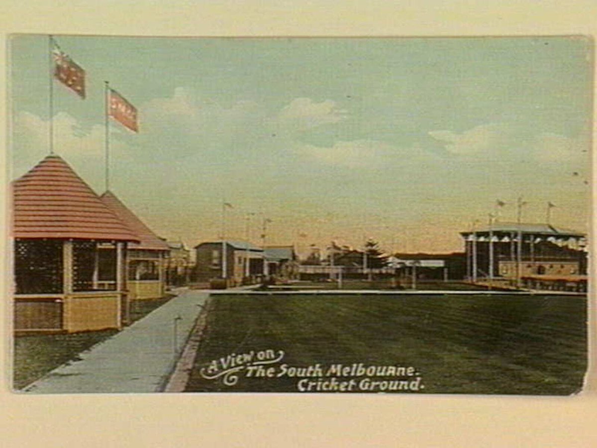A View on The South Melbourne Cricket Ground, East Melbourne (c. 1906)