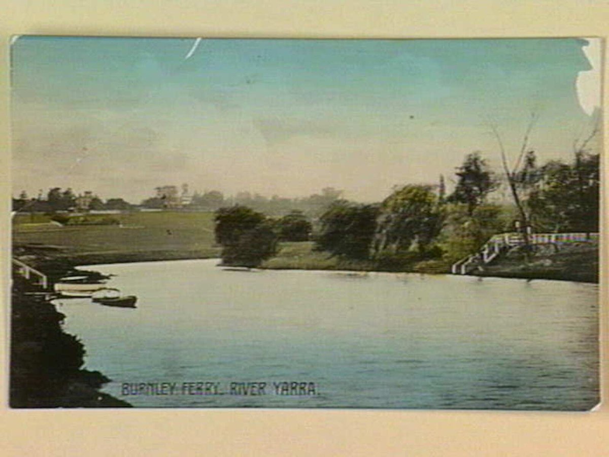 BURNLEY FERRY. RIVER YARRA (c. 1912)
