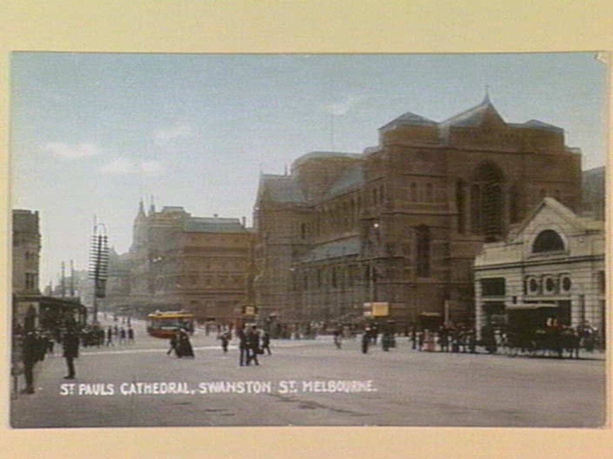 ST. PAULS CATHEDRAL, SWANSTON ST., MELBOURNE, Melbourne City (c. 1912)