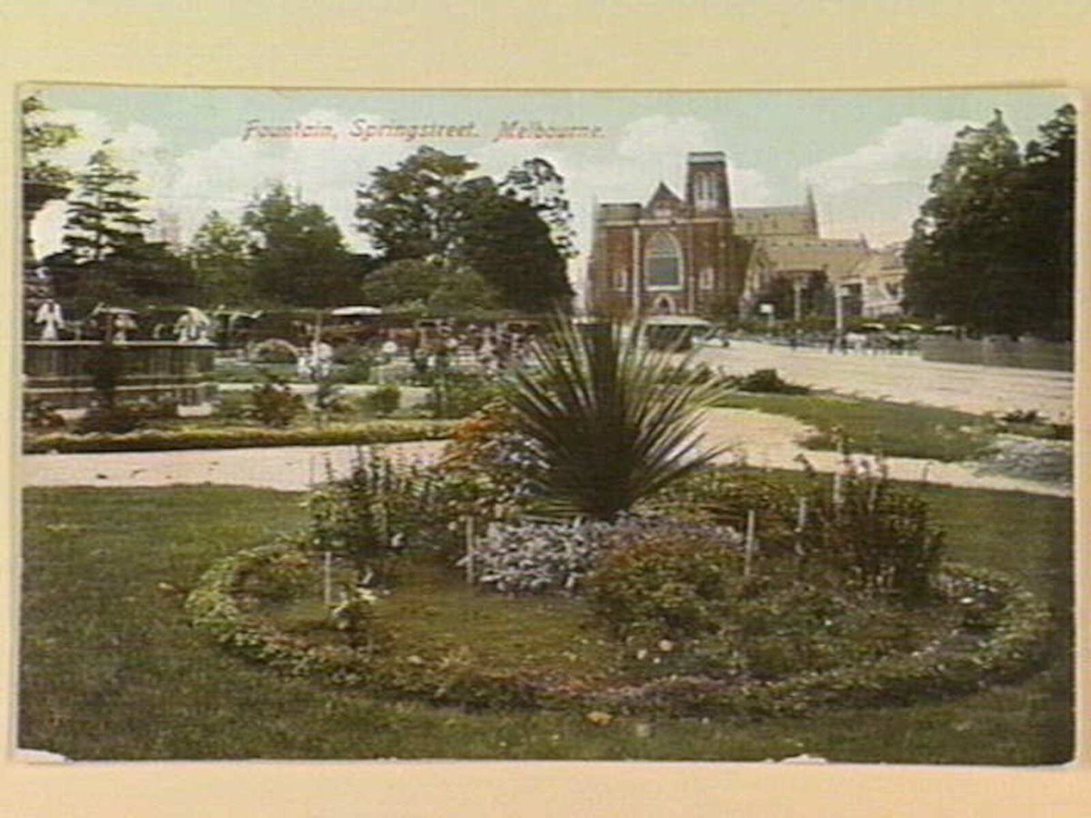 Fountain, Springstreet. [Spring Street] Melbourne, Melbourne City (c. 1902)